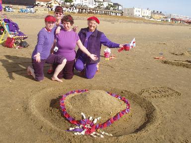 Sandcastle competition at the Isle of Wight National Gathering